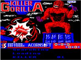 Title screen of Killer Gorilla on the Acorn Electron.