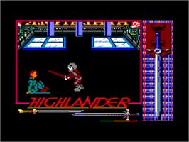 In game image of Highlander on the Amstrad CPC.