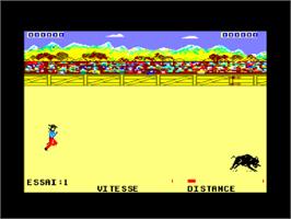 In game image of Rodeo on the Amstrad CPC.