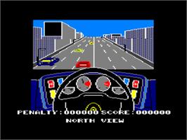 In game image of Turbo Esprit on the Amstrad CPC.