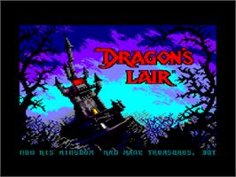 Title screen of Dragon's Lair on the Amstrad CPC.