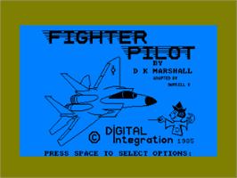 Title screen of Fighter Pilot on the Amstrad CPC.