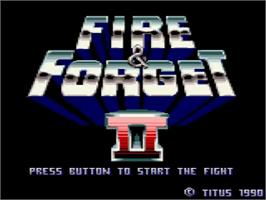Title screen of Fire And Forget 2 on the Amstrad GX4000.