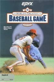 Box cover for World's Greatest Baseball Game on the Apple II.