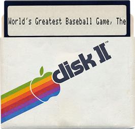 Artwork on the Disc for World's Greatest Baseball Game on the Apple II.