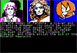 In game image of Dragon World on the Apple II.