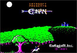In game image of Pooyan on the Apple II.