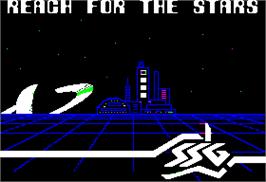 In game image of Reach for the Stars on the Apple II.