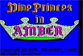 Title screen of Nine Princes in Amber on the Apple II.