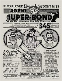 Advert for Agent Super Bond on the Arcade.