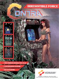 Advert for Contra on the Arcade.