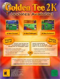 Advert for Golden Tee 2K on the Arcade.