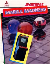 Advert for Marble Madness on the Microsoft DOS.