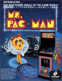 Advert for Ms. Pac-Man on the Atari 8-bit.