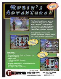 Advert for Robin's Adventure 2 on the Arcade.