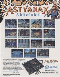 Advert for The Astyanax on the Arcade.
