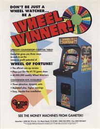 Advert for Wheel Of Fortune on the Sega Nomad.