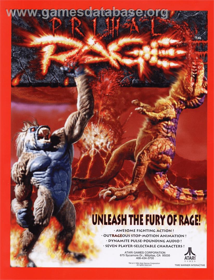Primal Rage - Commodore Amiga - Artwork - Advert