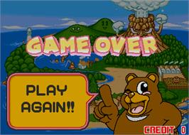 Game Over Screen for Monkey Mole Panic.
