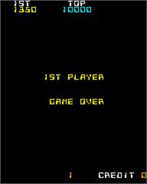Game Over Screen for Space Raider.