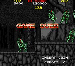 Game Over Screen for The Astyanax.