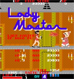 High Score Screen for Lady Master of Kung Fu.
