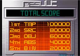 High Score Screen for The King of Fighters 2002 Magic Plus II.