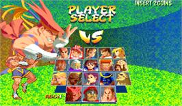 Select Screen for Street Fighter Alpha 2.