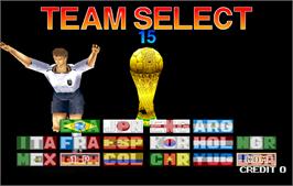 Select Screen for Tecmo World Cup '98.