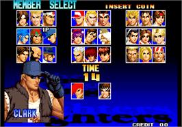 Select Screen for The King of Fighters '97.