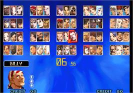 Select Screen for The King of Fighters 10th Anniversary.