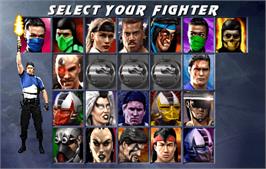 Select Screen for Ultimate Mortal Kombat 3.