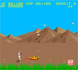 In game image of Aeroboto on the Arcade.