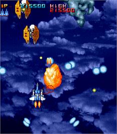In game image of Air Attack on the Arcade.