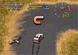 In game image of Drift Out '94 - The Hard Order on the Arcade.