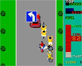 In game image of Kick Rider on the Arcade.