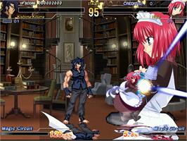 In game image of Melty Blood Act Cadenza Ver B on the Arcade.