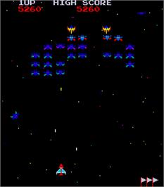 In game image of Moon Alien on the Arcade.