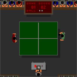 In game image of Ping Pong Masters '93 on the Arcade.
