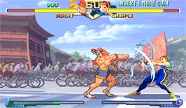 In game image of Street Fighter Alpha 2 on the Arcade.