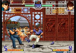 In game image of The King of Fighters 2002 Magic Plus II on the Arcade.