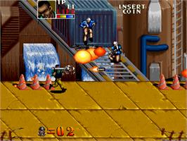 In game image of Thunder Zone on the Arcade.