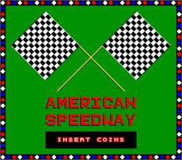 Title screen of American Speedway on the Arcade.