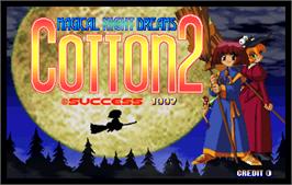 Title screen of Cotton 2 on the Arcade.