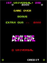 Title screen of Devil Zone on the Arcade.