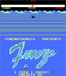 Title screen of Freeze on the Arcade.