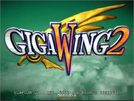 Title screen of Giga Wing 2 on the Arcade.