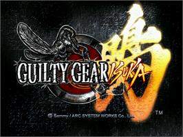 Title screen of Guilty Gear Isuka on the Arcade.