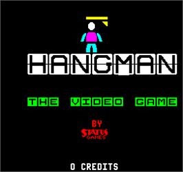 Title screen of Hangman on the Arcade.