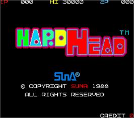 Title screen of Hard Head on the Arcade.
